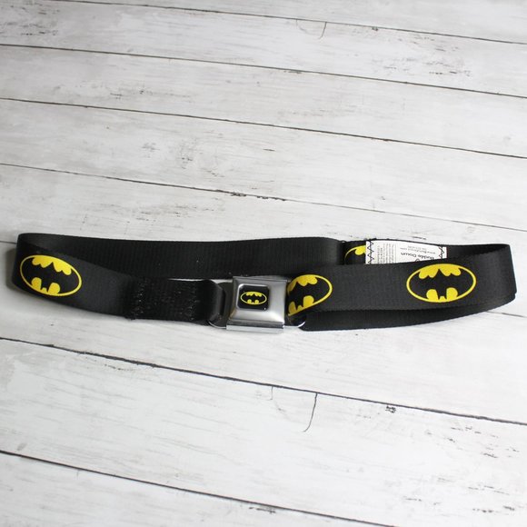 DC Comics Women's Vintage Batman Seatbelt Buckle Belt Black Unisex Black - Picture 4 of 6